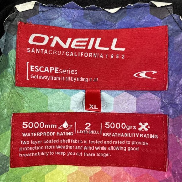 O’Neill Escape Series Ski Jacket Women’s XL Hooded 5000mm 2 Layer Shell Teal - Picture 5 of 14